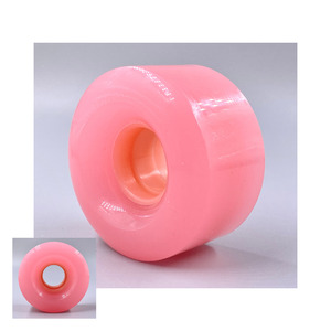 Roller Skate Wheels with Bearings Double Row Roller Skates Accessories Jelly Pink Color