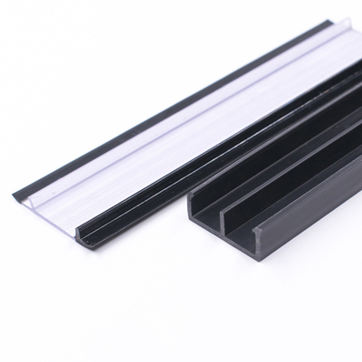 Thick U-Profile Clear Plastic Extrusion Profile for Supermarket