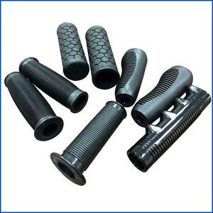 Custom Molded Black Silicone Rubber Handle/Flexible Rubber Hand Grips