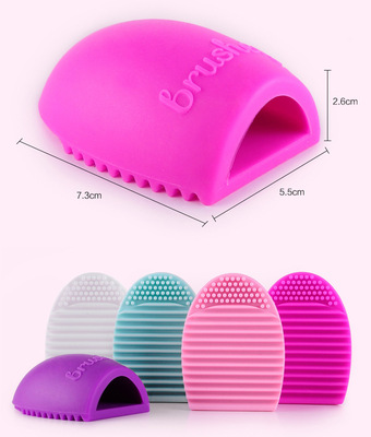Silicone Brush Cleaning Egg Makeup Brush Cleaner for Cleaning Cosmetic Brushes