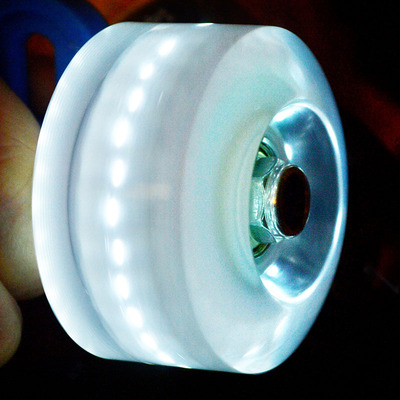 Wholesale 4 PU led flashing wheels adjustable flash inline roller skate wheel