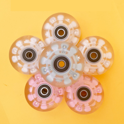 High Quality 58*32mm PU Skate Wheels 85A Wheels with 6 lights